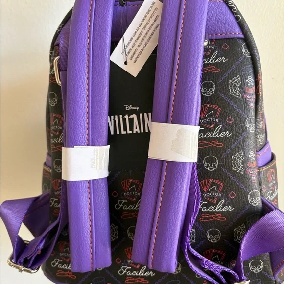 Loungefly Disney Doctor Facilier Mini Backpack in Black & Purple - Picture 2 of 5